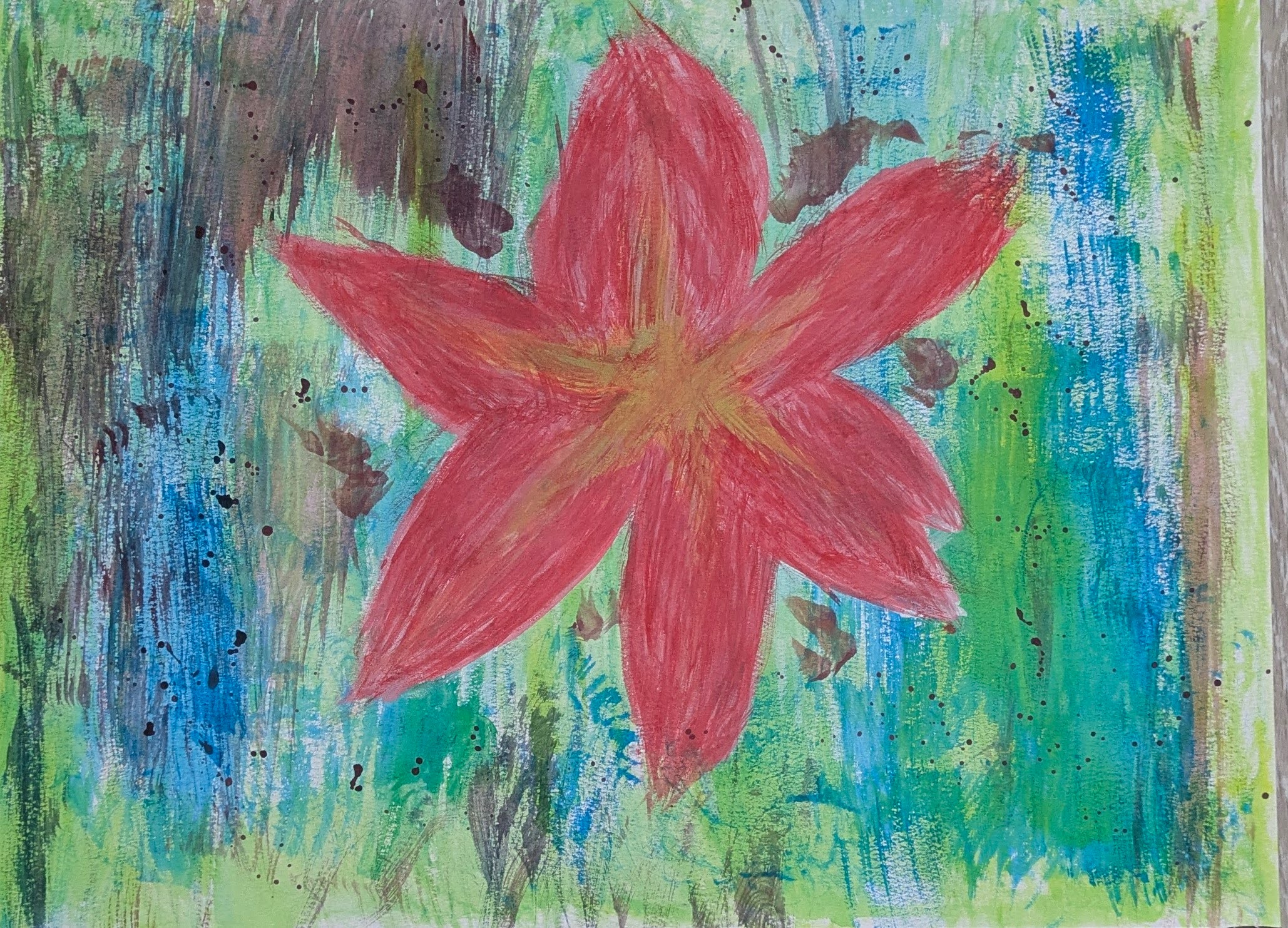 crimson passion / 2026 / acrylic gouache on paper / F6