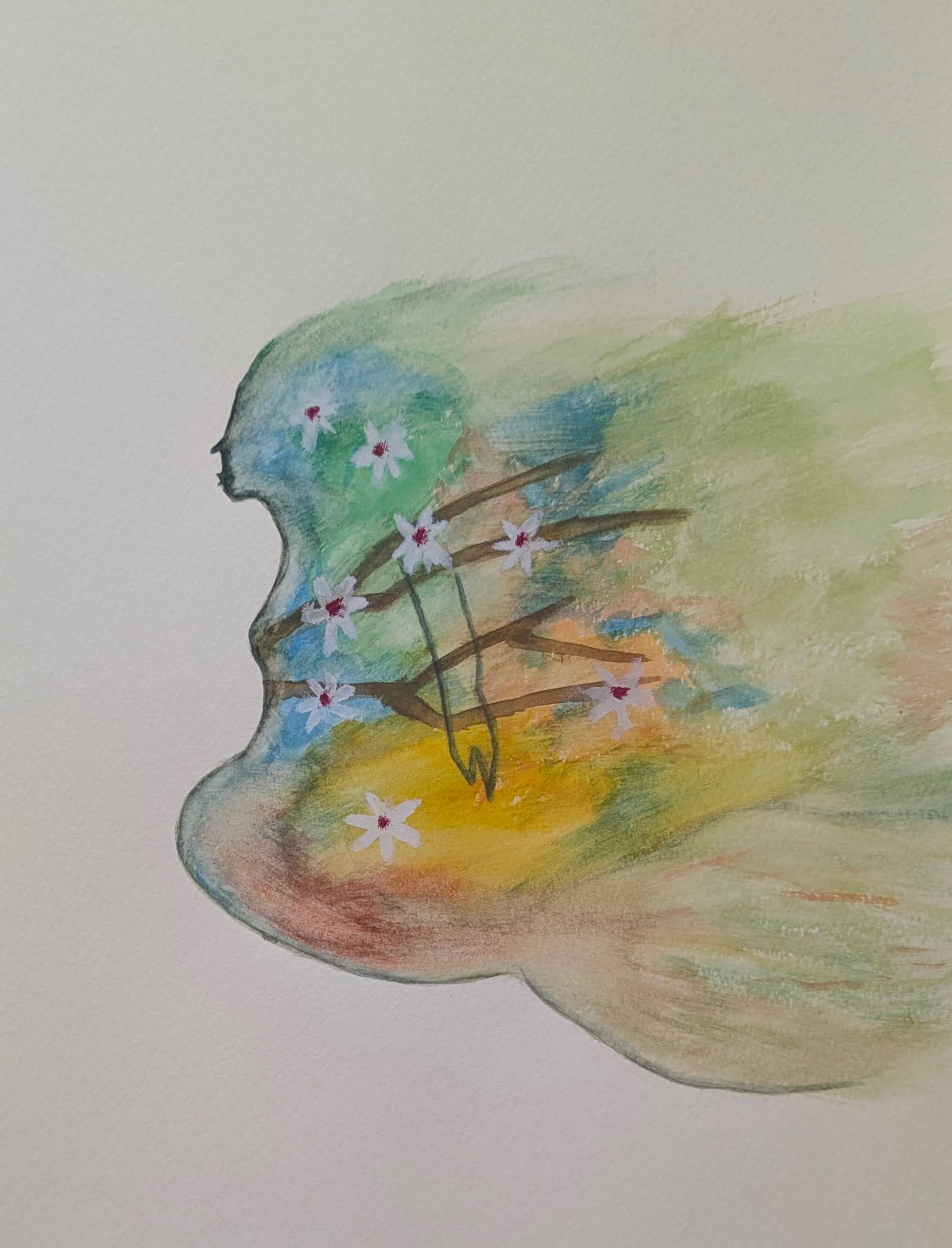 like a shimmering heat haze -陽炎の如く- / 2026 / watercolor on paper / F6