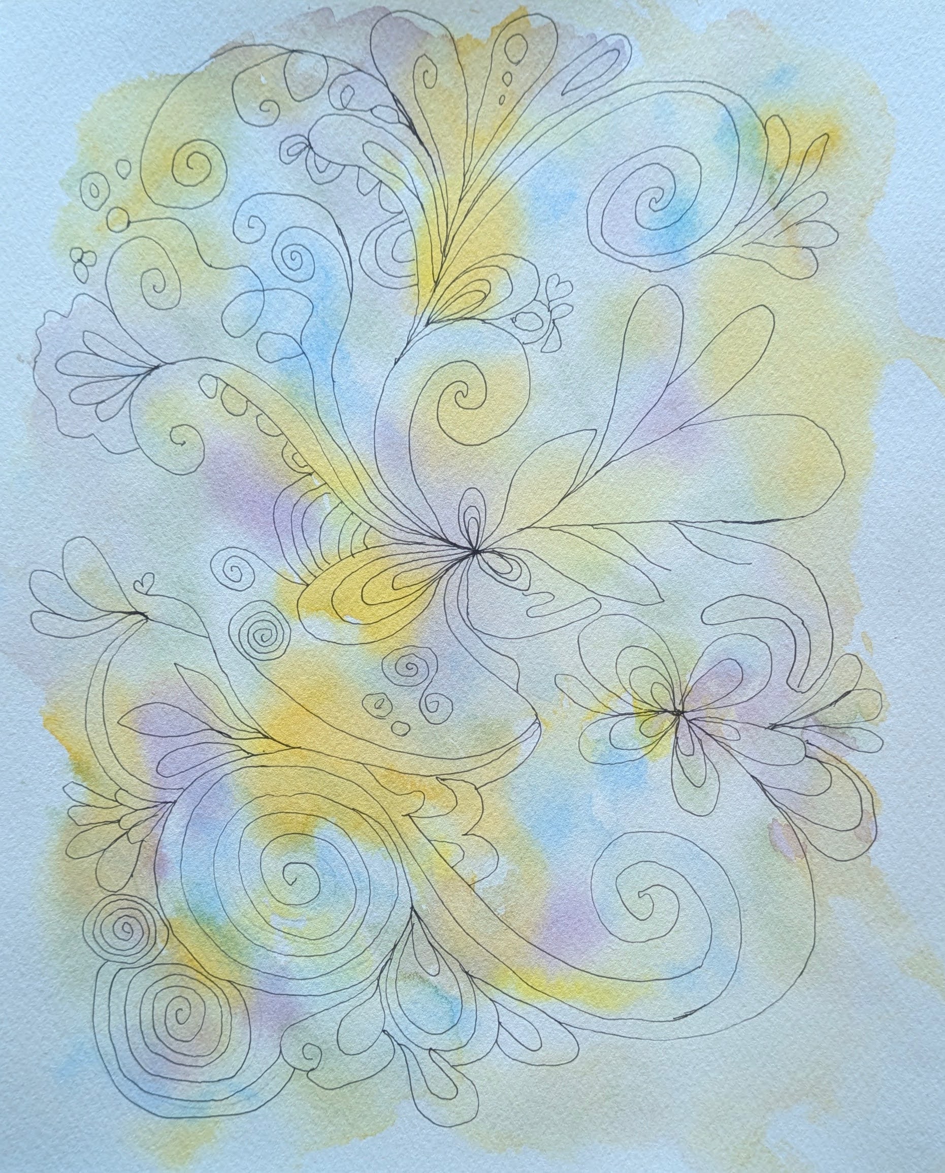 waltz of awakening -芽吹きのワルツ- / 2026 / watercolor on paper / F6
