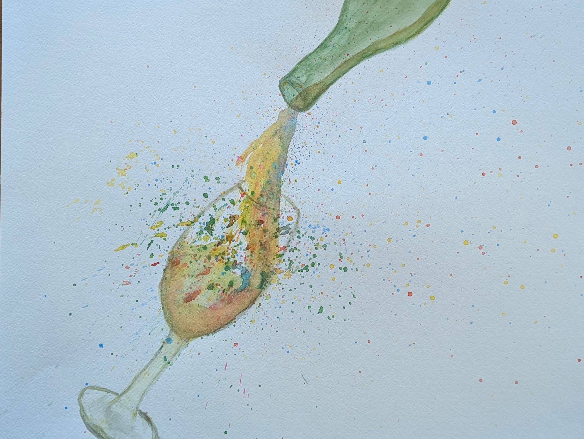 splashes of color -彩りのしぶき- / 2026 / watercolor on paper / F6